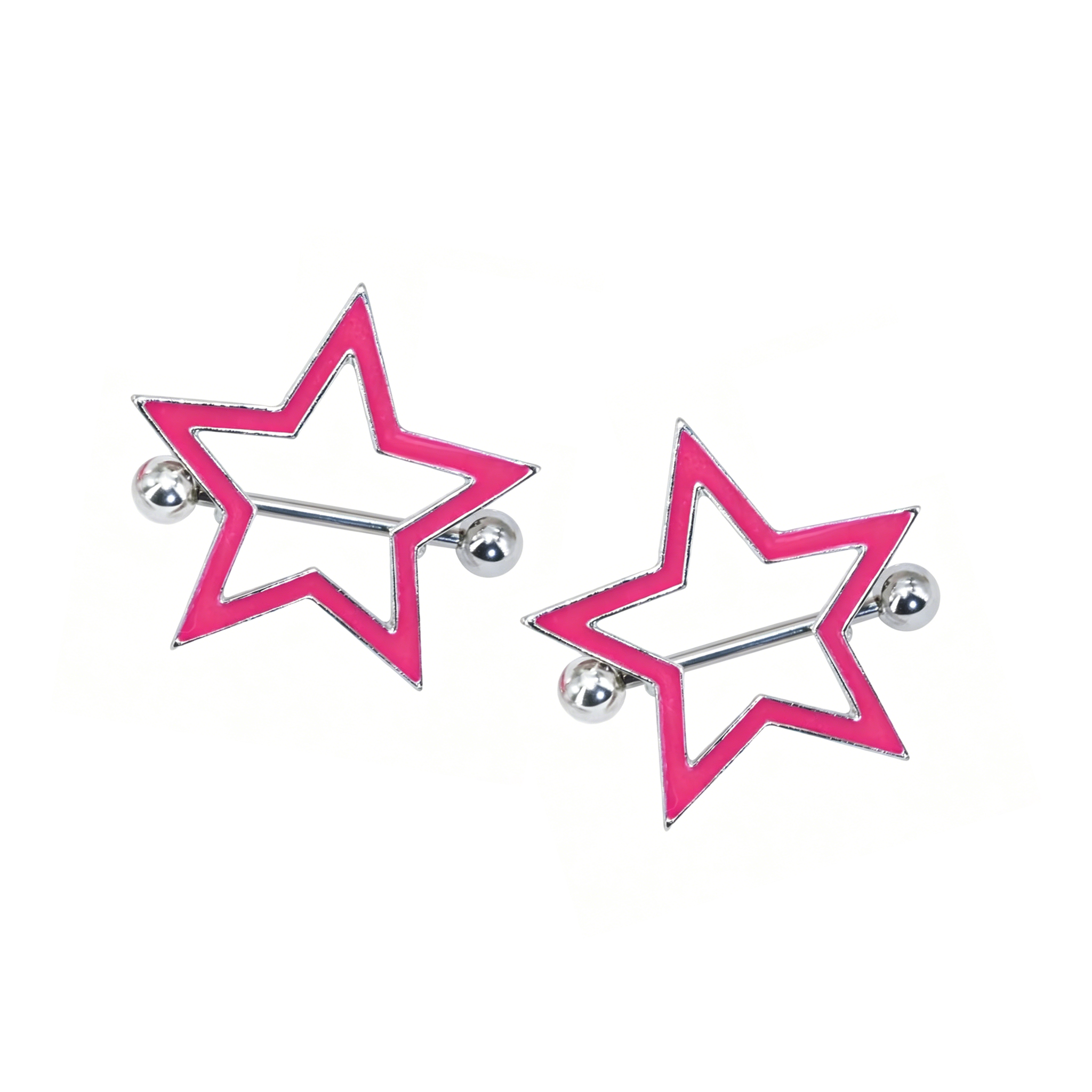 Enamel Star-Shaped Nipple Ring Jewelry