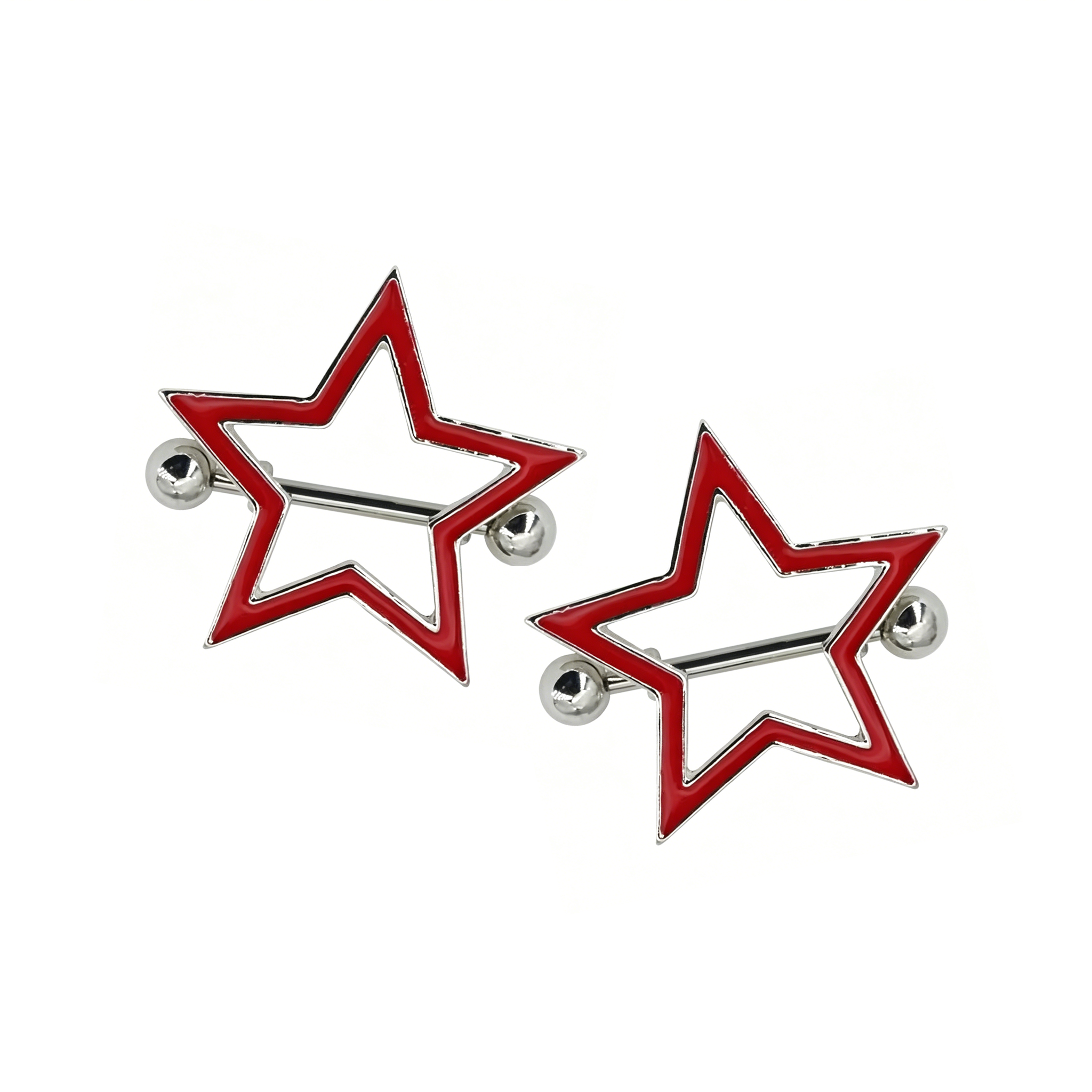 Enamel Star-Shaped Nipple Ring Jewelry