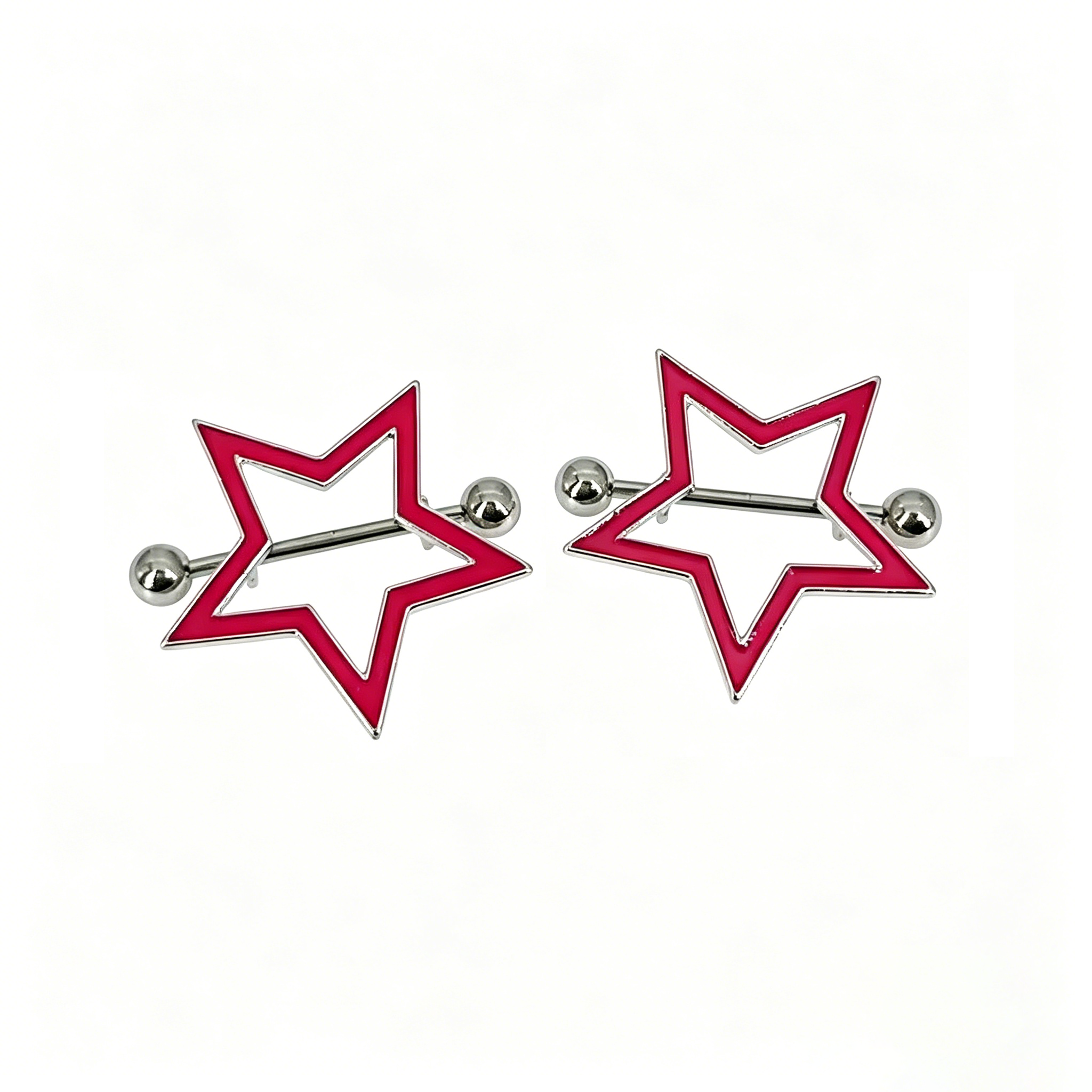 Enamel Star-Shaped Nipple Ring Jewelry