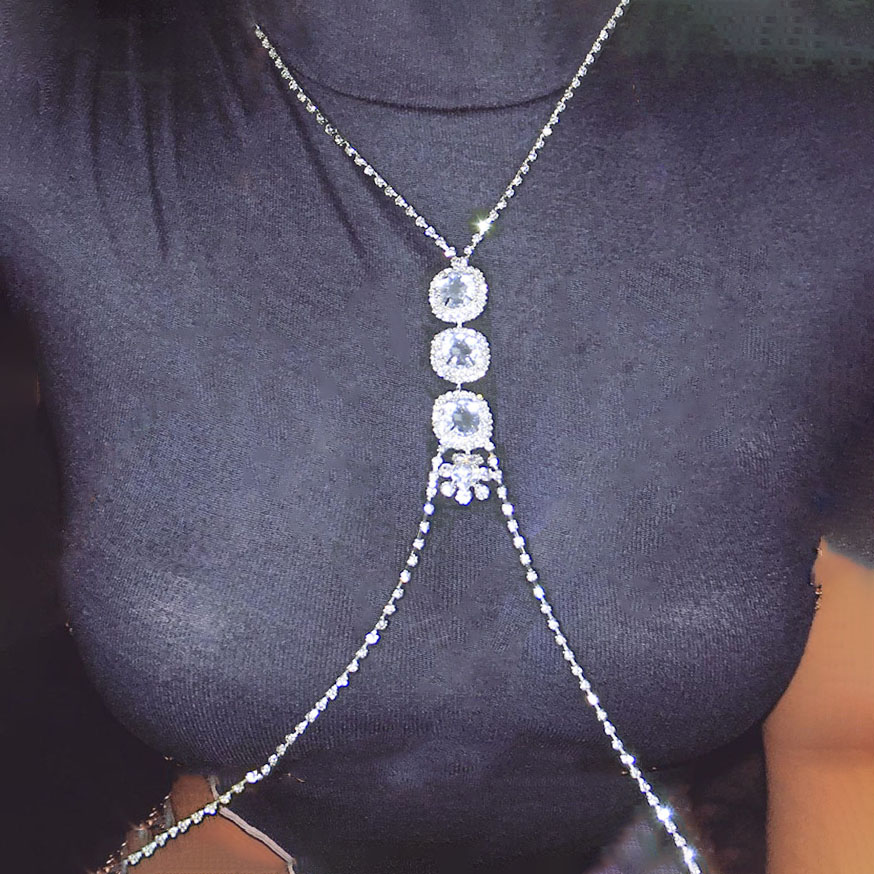 Rhinestone Bikini Body Chain