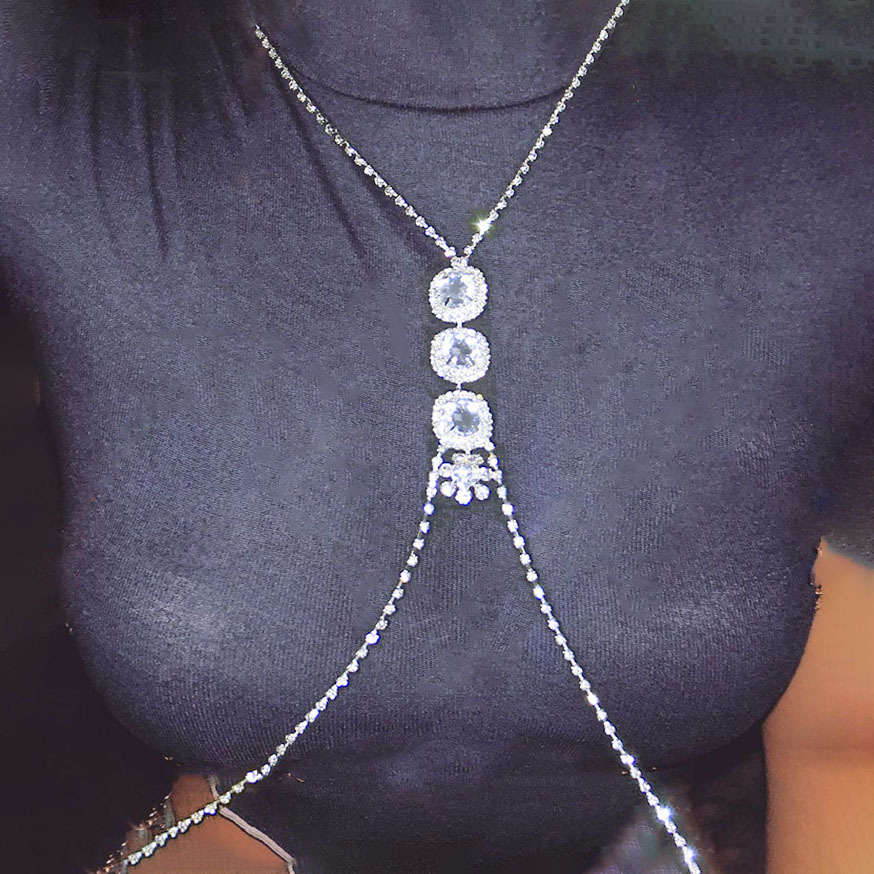 Rhinestone Bikini Body Chain