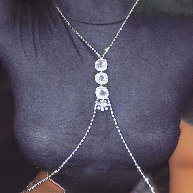 Rhinestone Bikini Body Chain