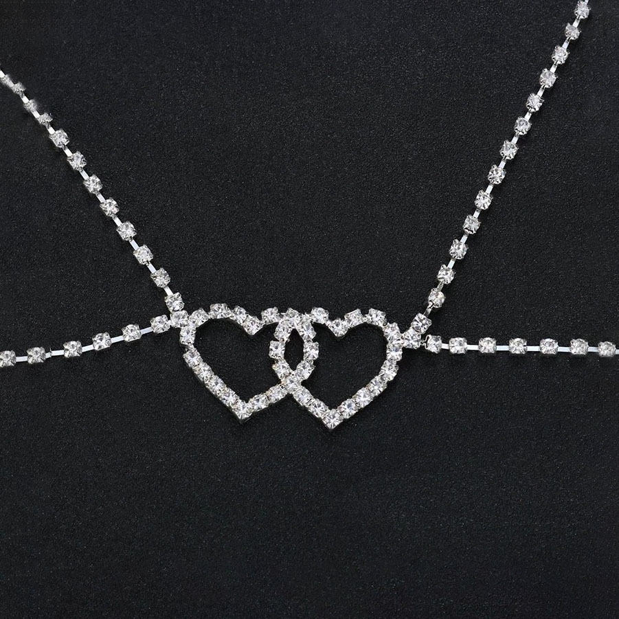 Versatile, sparkling, fully rhinestone-encrusted body chain