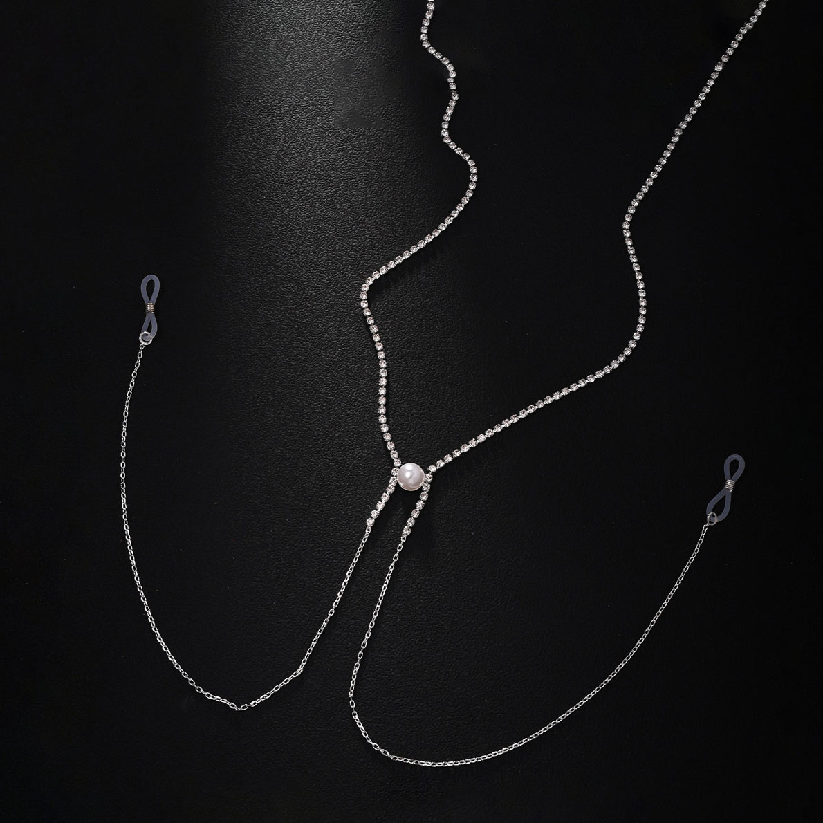 Pearl necklace-style body chain