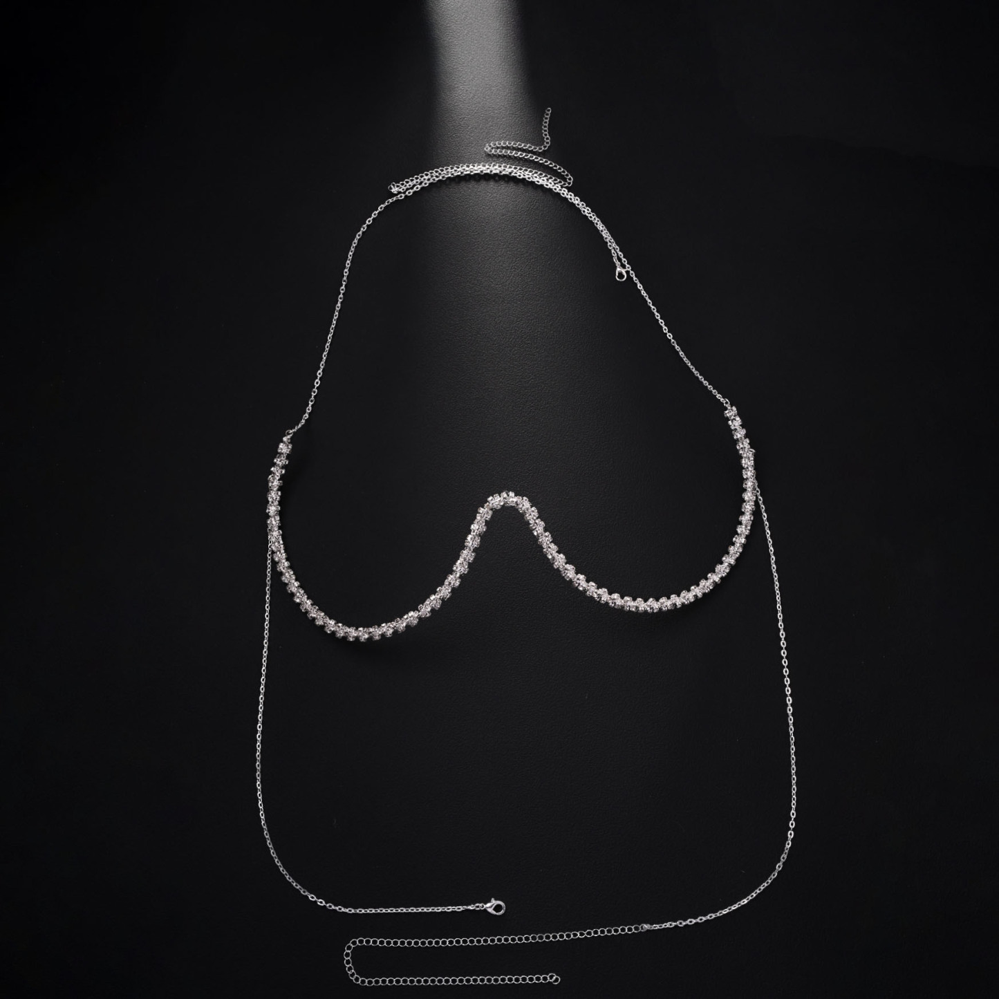 Rhinestone U Shape Body Chain
