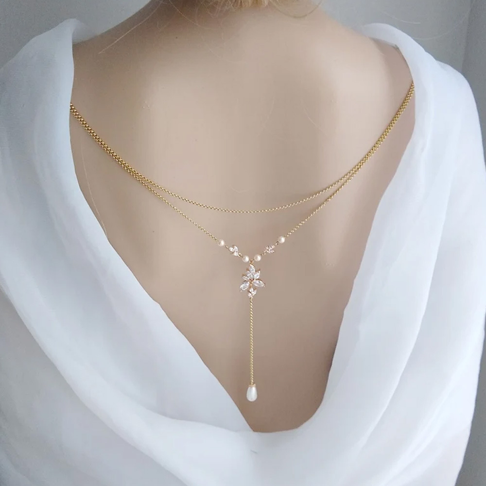 Double-layer tassel back chain