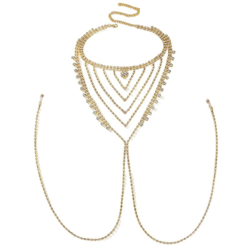 Rhinestone Multi-Layer Nipple Body Chain
