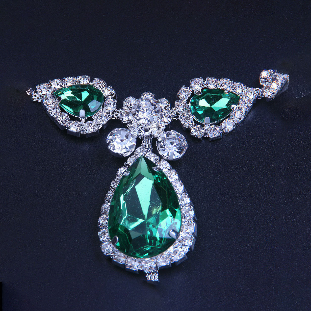 Sexy Green Rhinestone Non-Piercing Nipple Chain