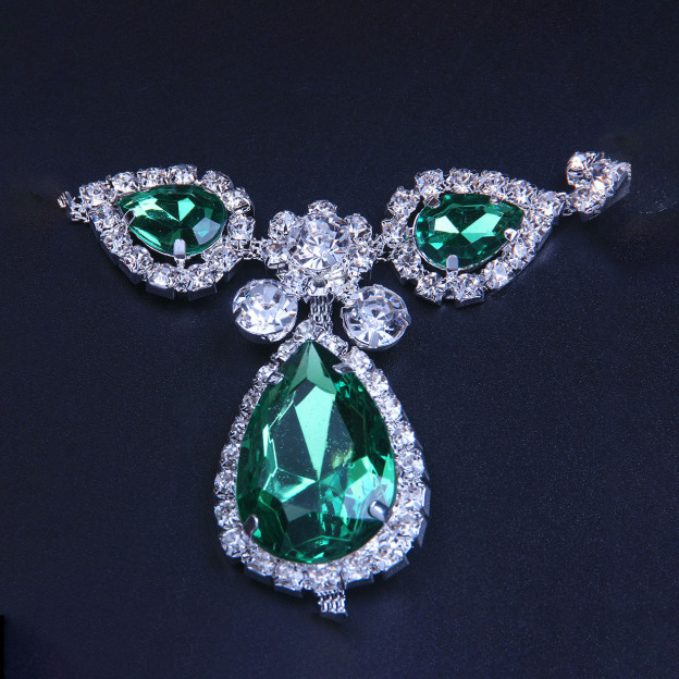 Sexy Green Rhinestone Non-Piercing Nipple Chain