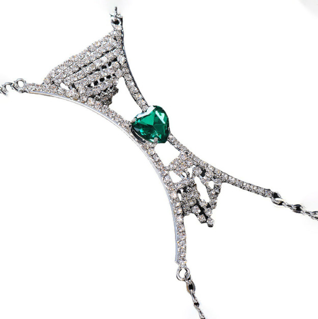 Rhinestone body chain for parties