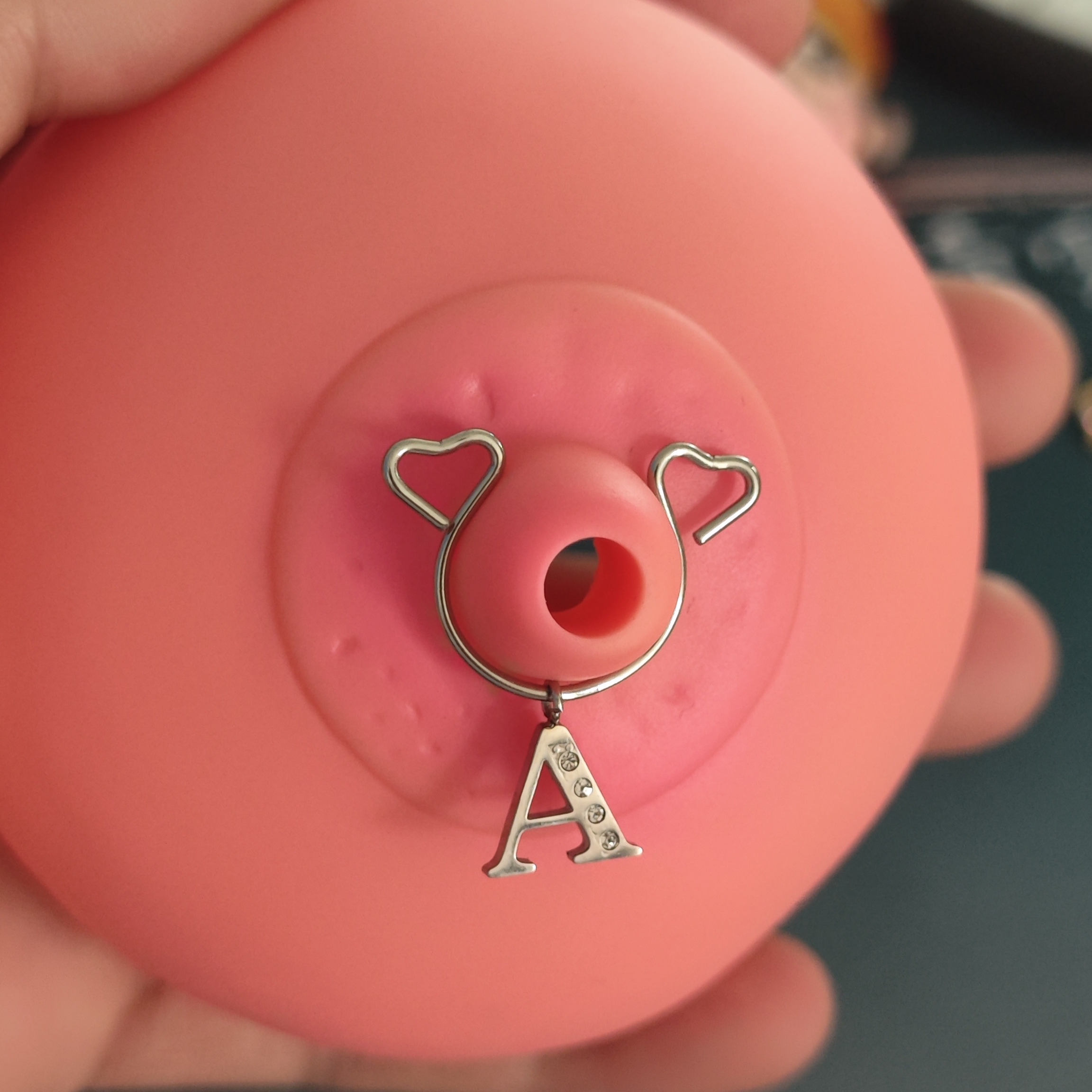 Custom diamond letter nipple clamps-Thyye