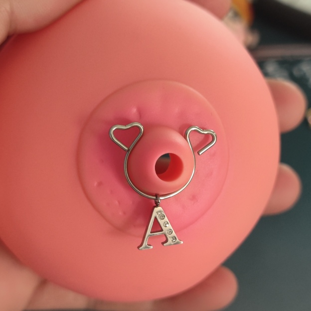 Custom diamond letter nipple clamps-Thyye