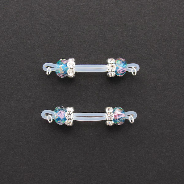 Rose Faceted Nipple Rings