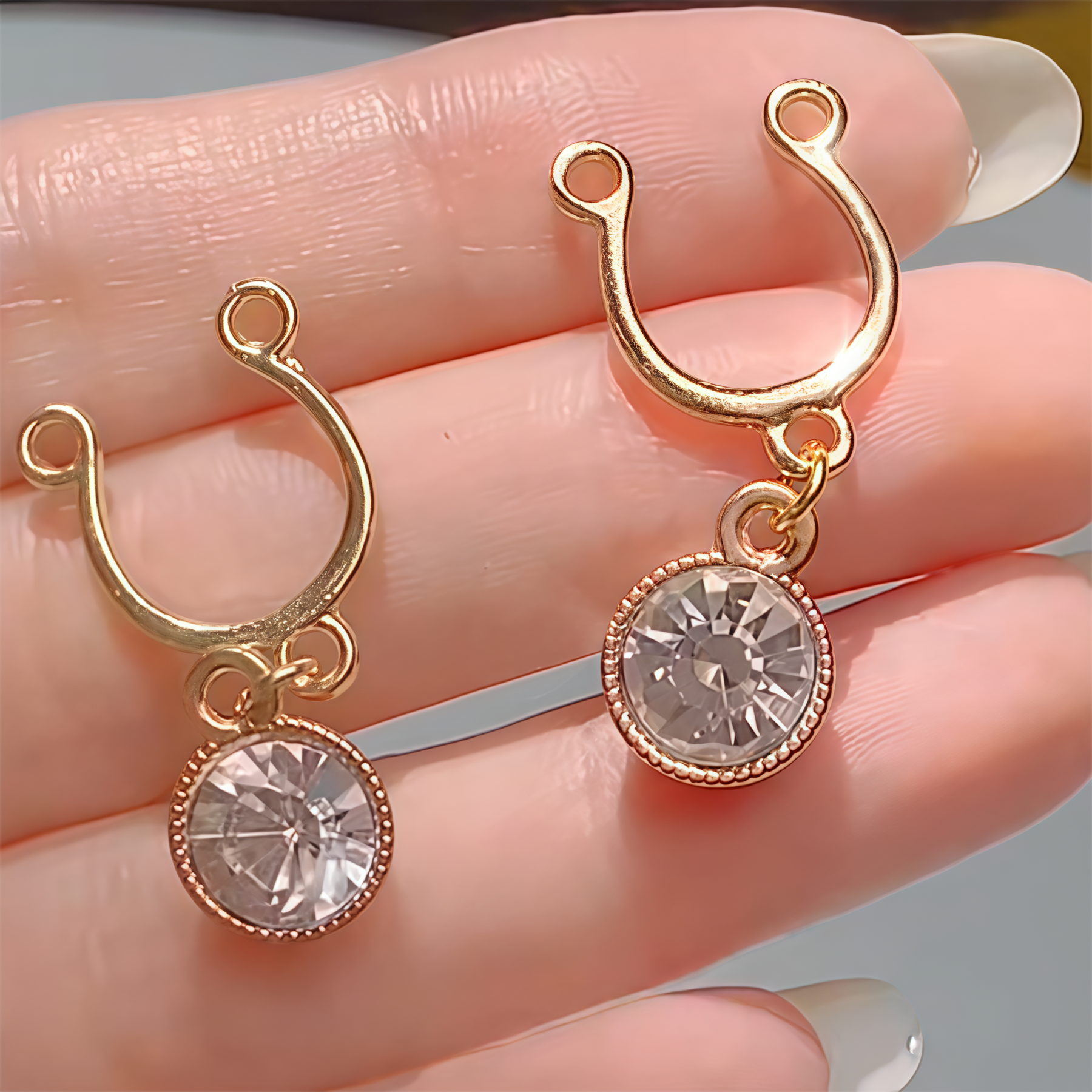 Gold Diamond Nipple Clamps-Thyye