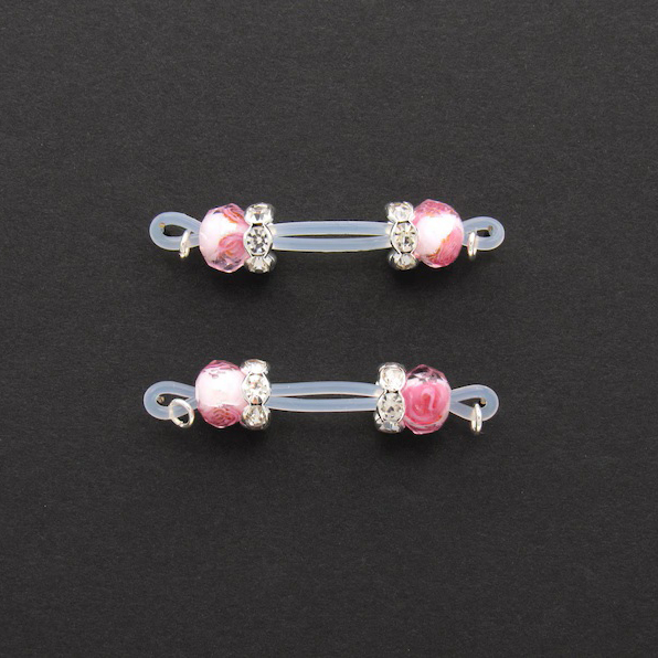 Rose  Faceted Nipple Rings