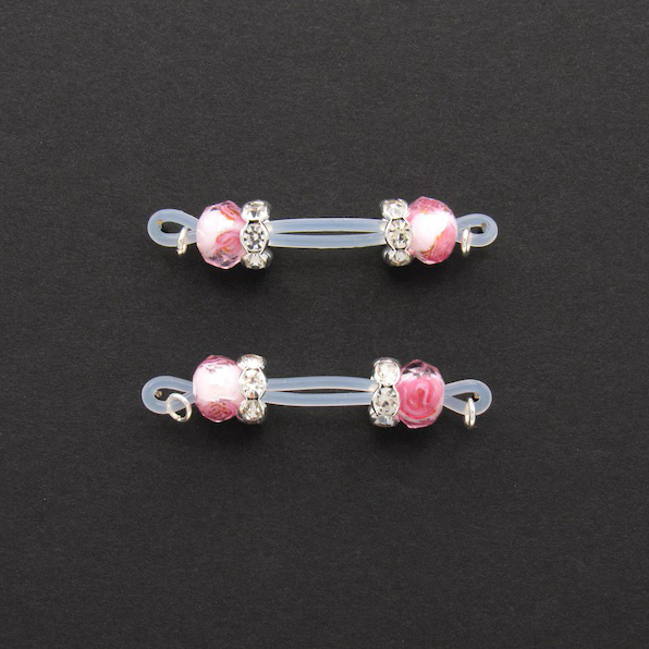 Rose  Faceted Nipple Rings