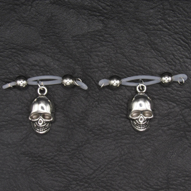 Nipple Rings - Skull Charm