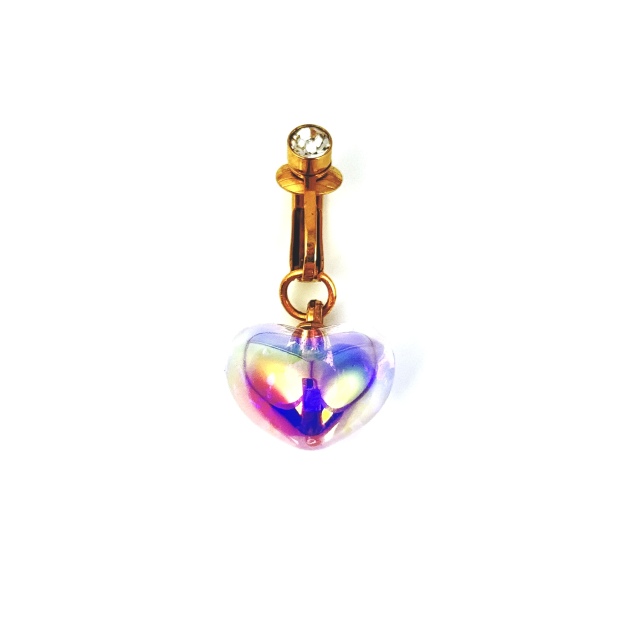 Aurora Heart Faux Belly Button Jewelry