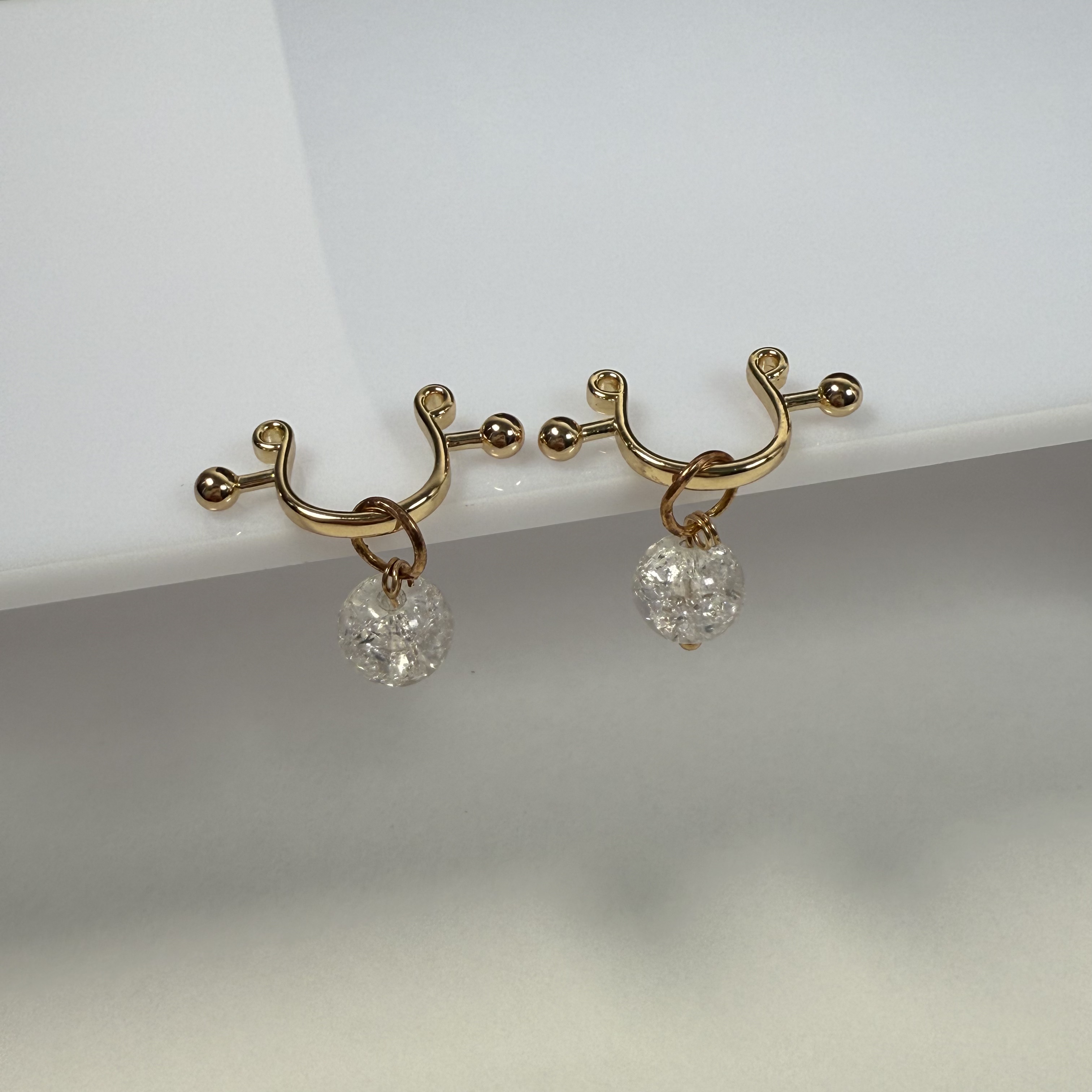 Realistic breast clamps crystal ball