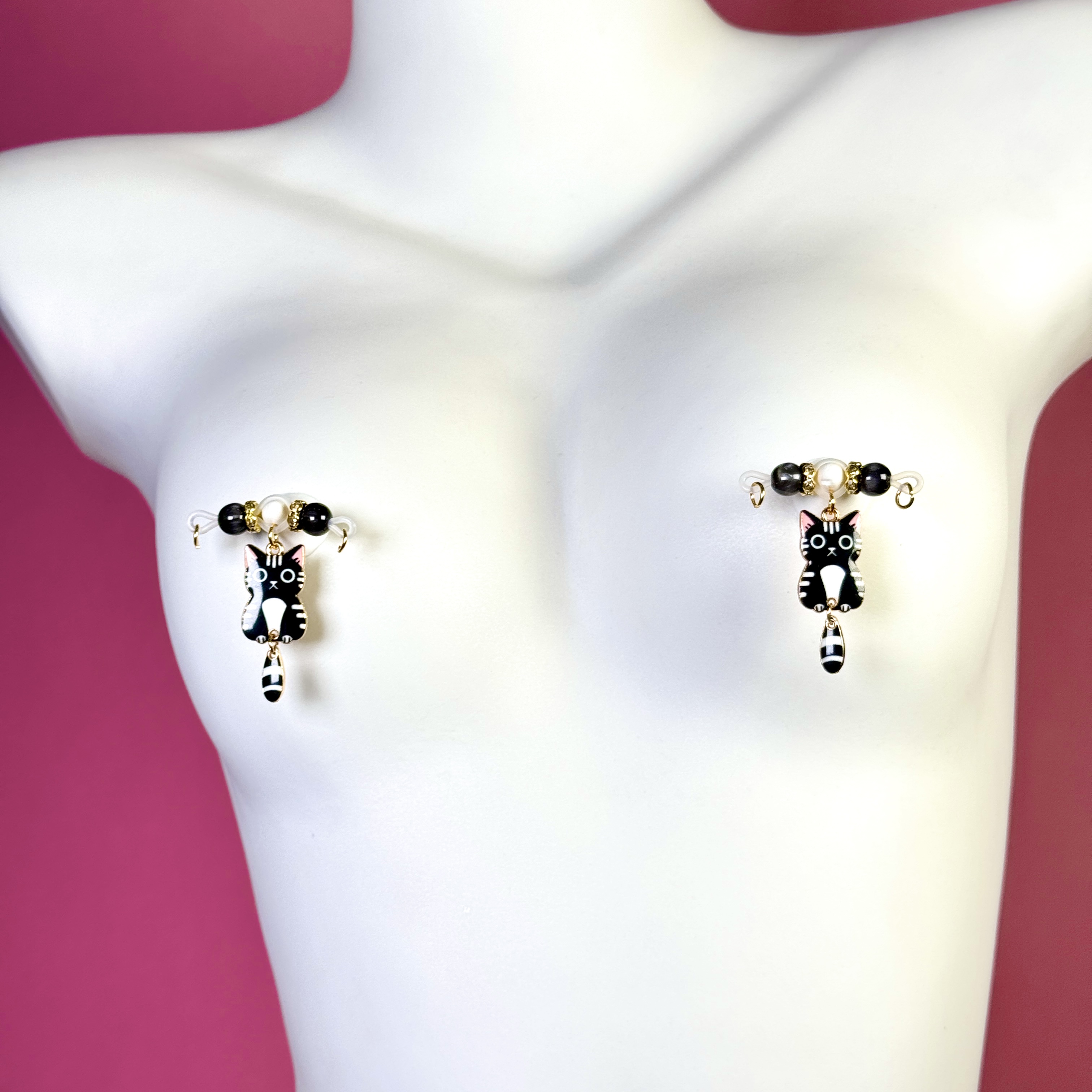 Midnight Kitty Nipple Clips