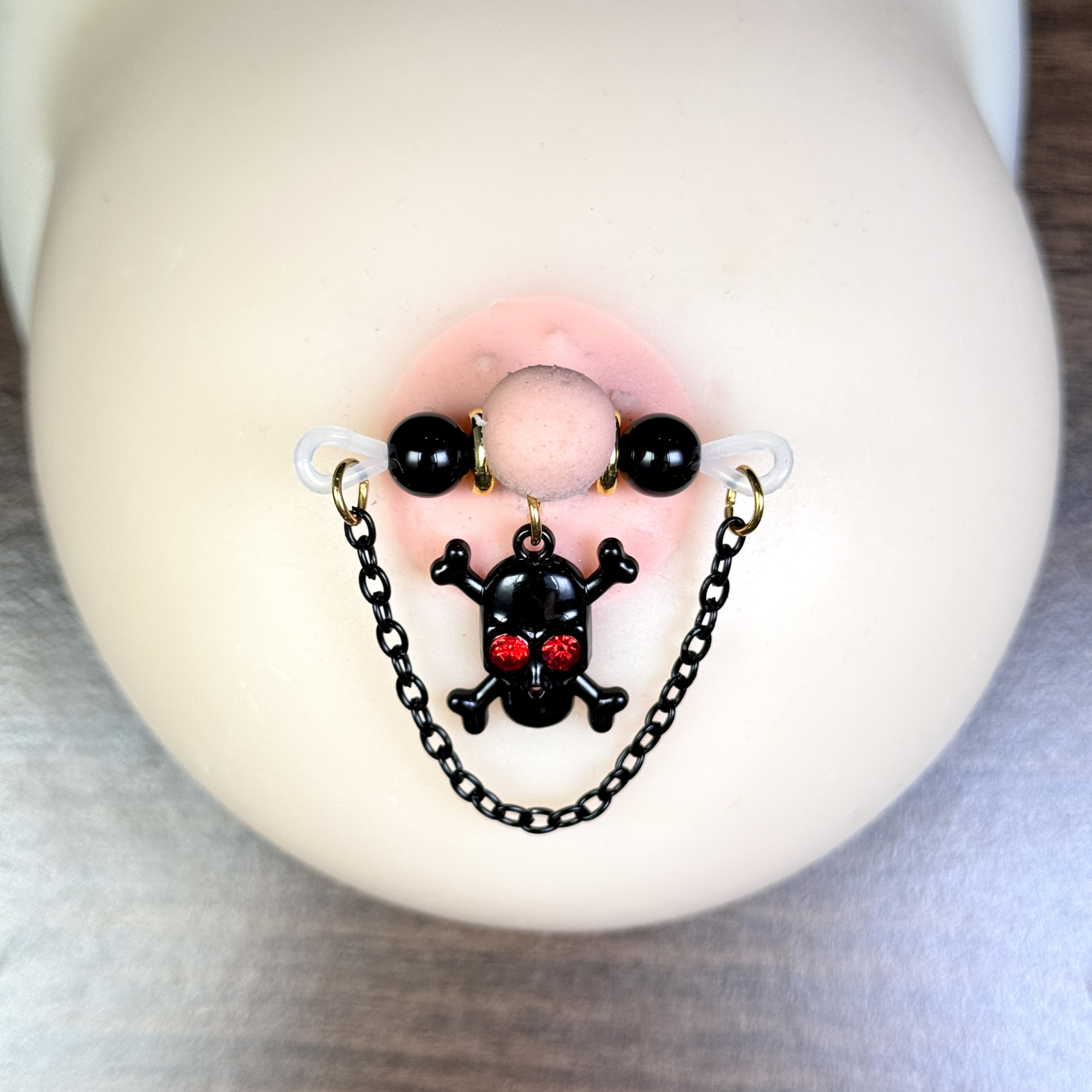 Crimson Skull Nipple Clamps