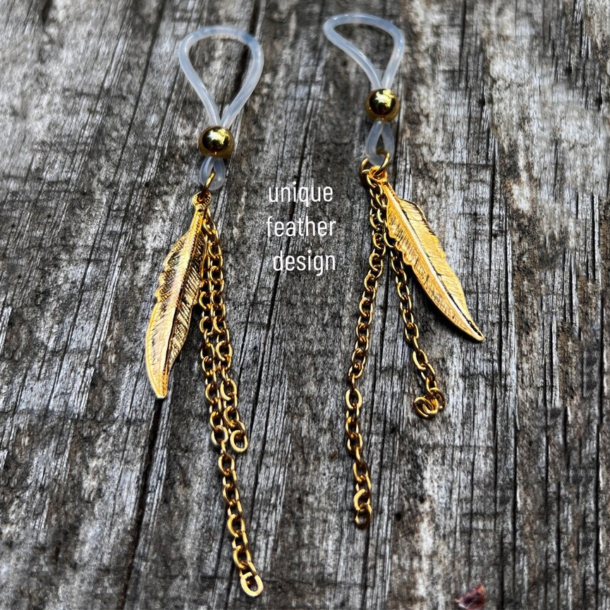Feather Dangle Nipple Ring