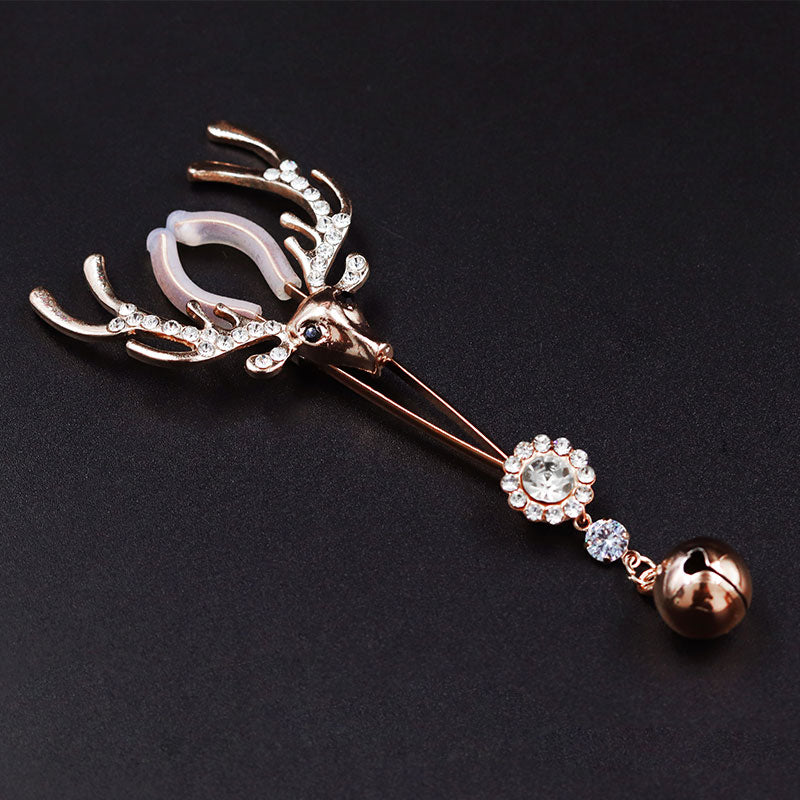 Deer head bell adjustable nipple clamp (one pair)-Thyye