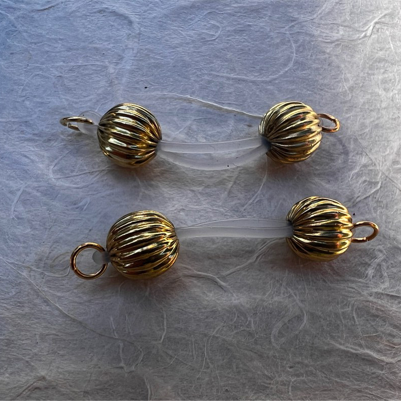  Gold melon  beads Fake Nipple Piercing