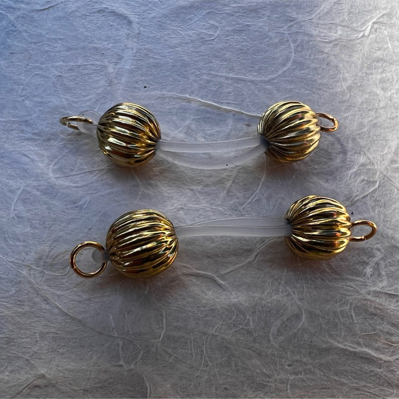  Gold melon  beads Fake Nipple Piercing