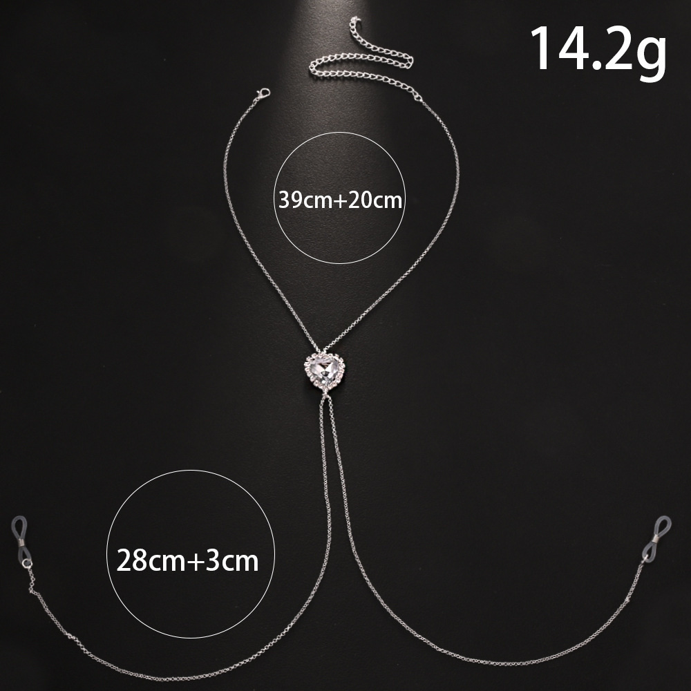 High-end pure heart diamond necklace