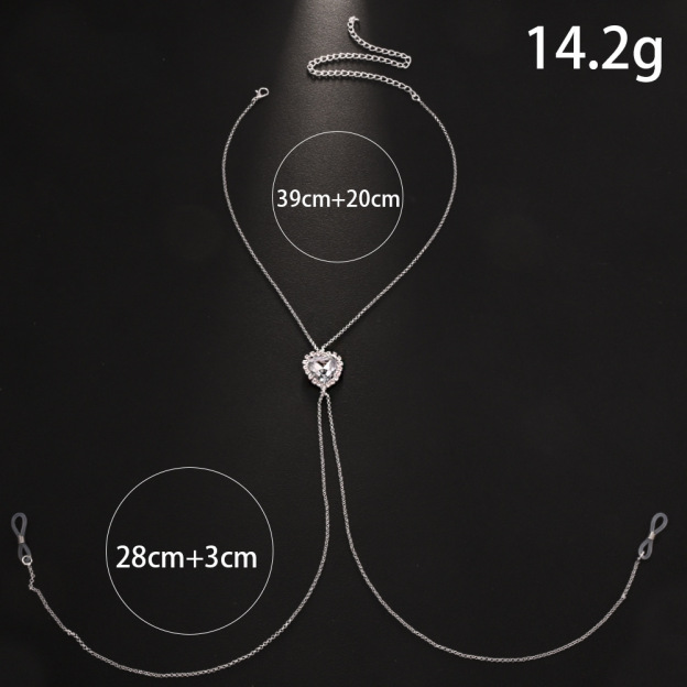 High-end pure heart diamond necklace