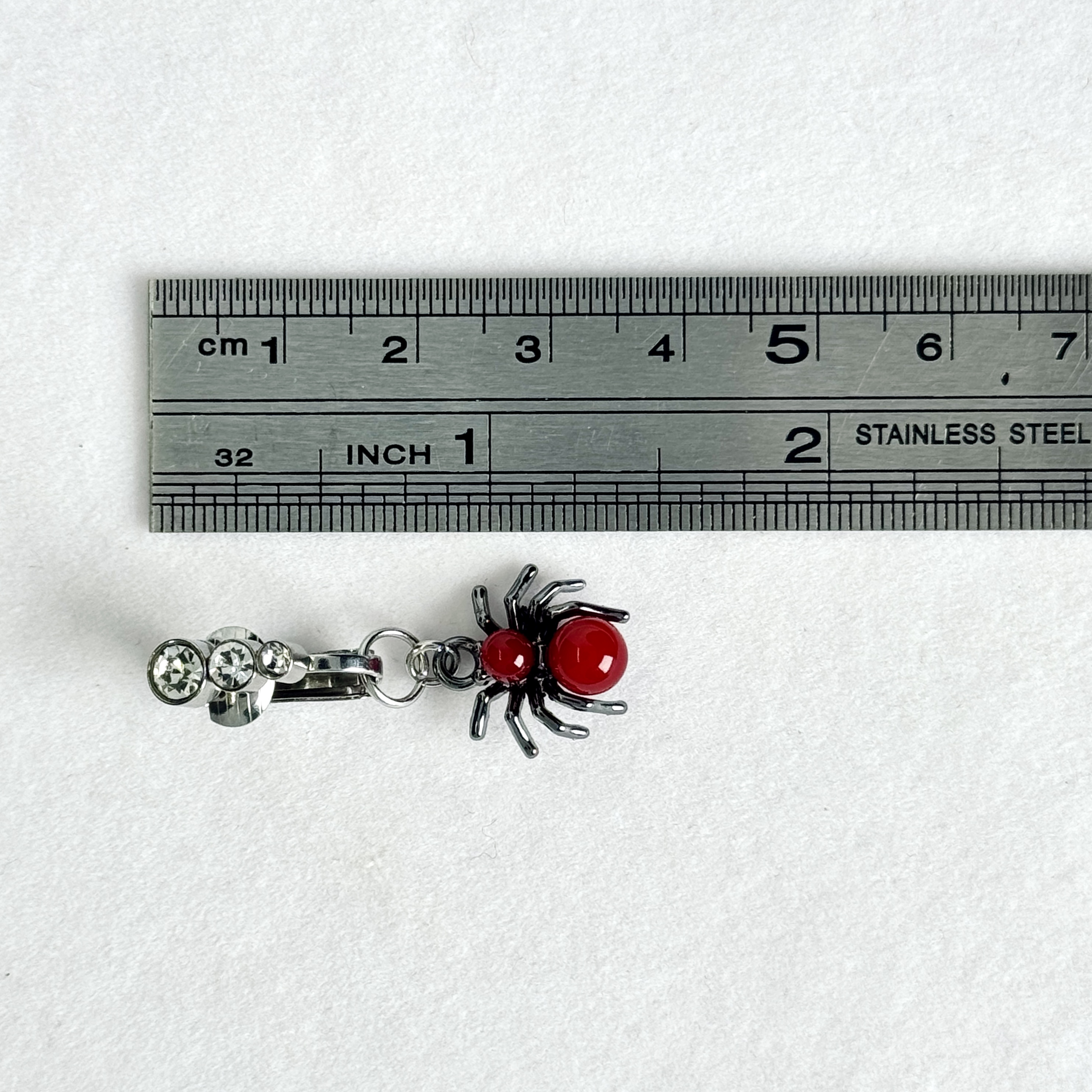 Crimson Spider Halloween Belly Ring