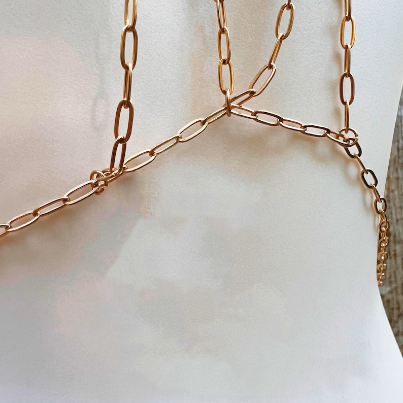 Adjustable thin chain chest chain waist chain