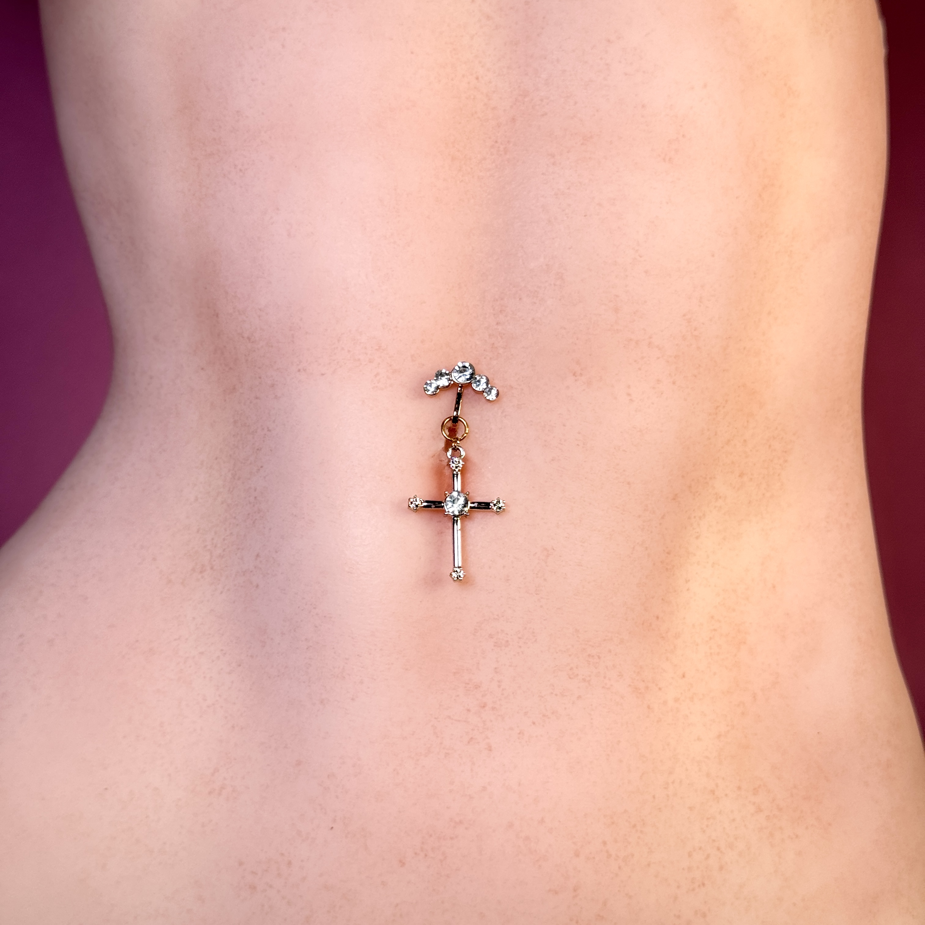 Luna Crystal Cross Navel Clip™