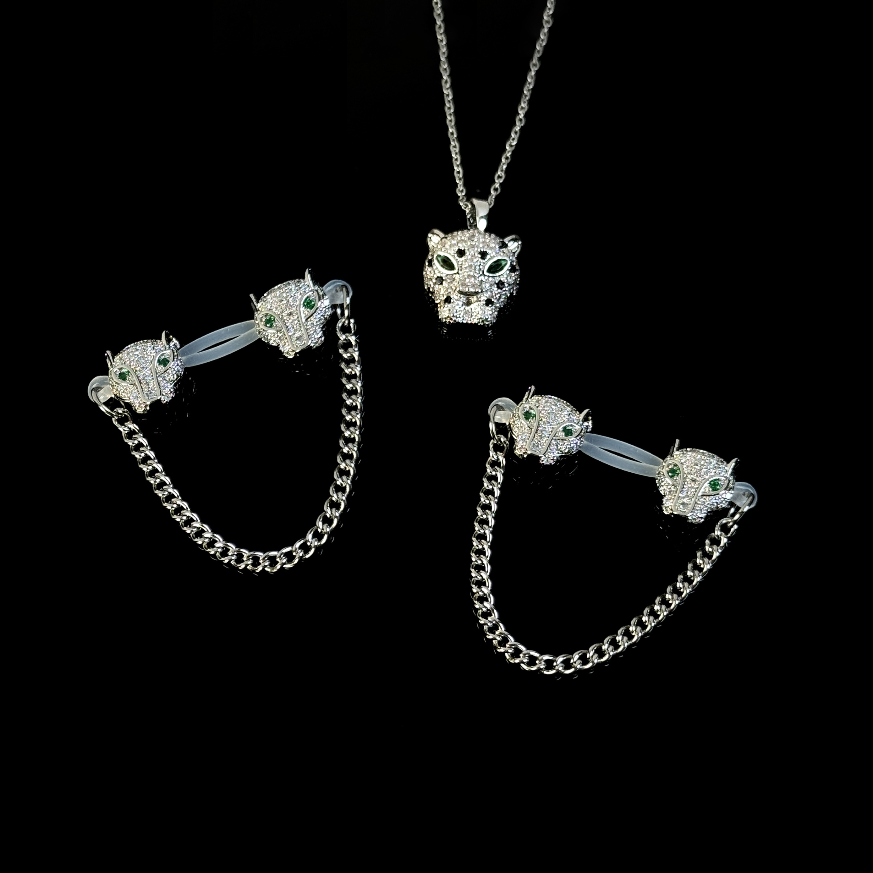 18K Gold & Silver Panther Luxe Set
