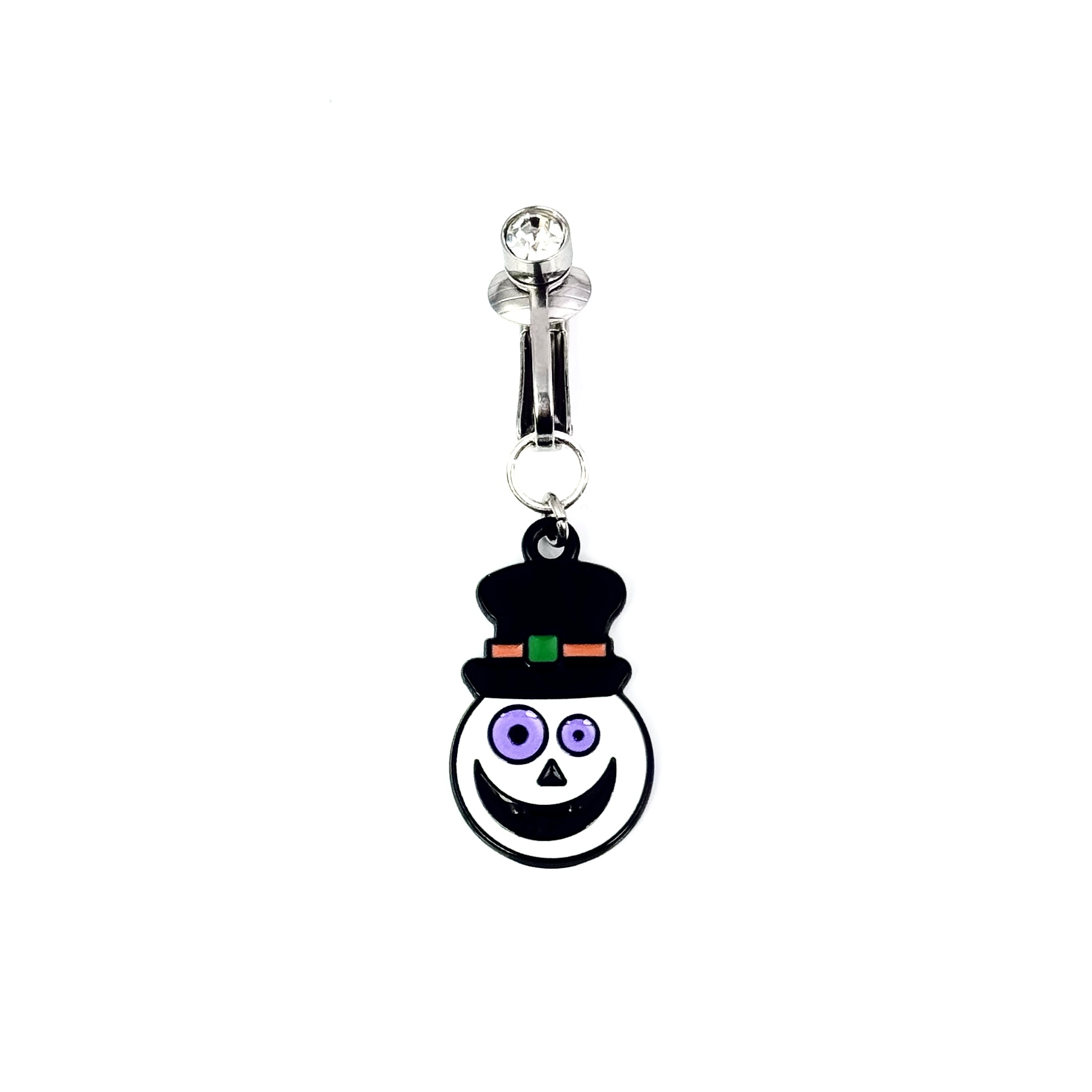 Halloween Skull Faux Belly Button Ring