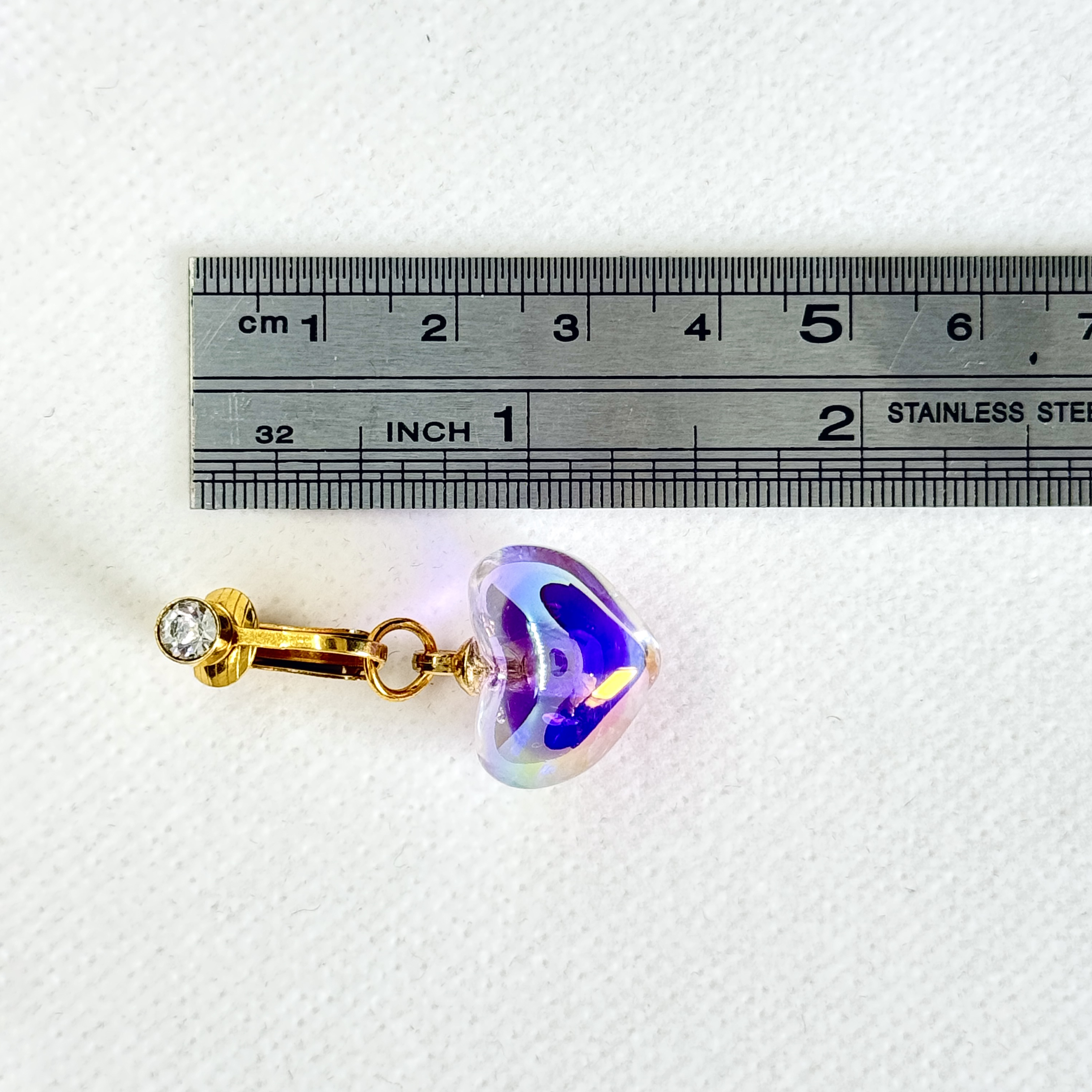 Aurora Heart Faux Belly Button Jewelry