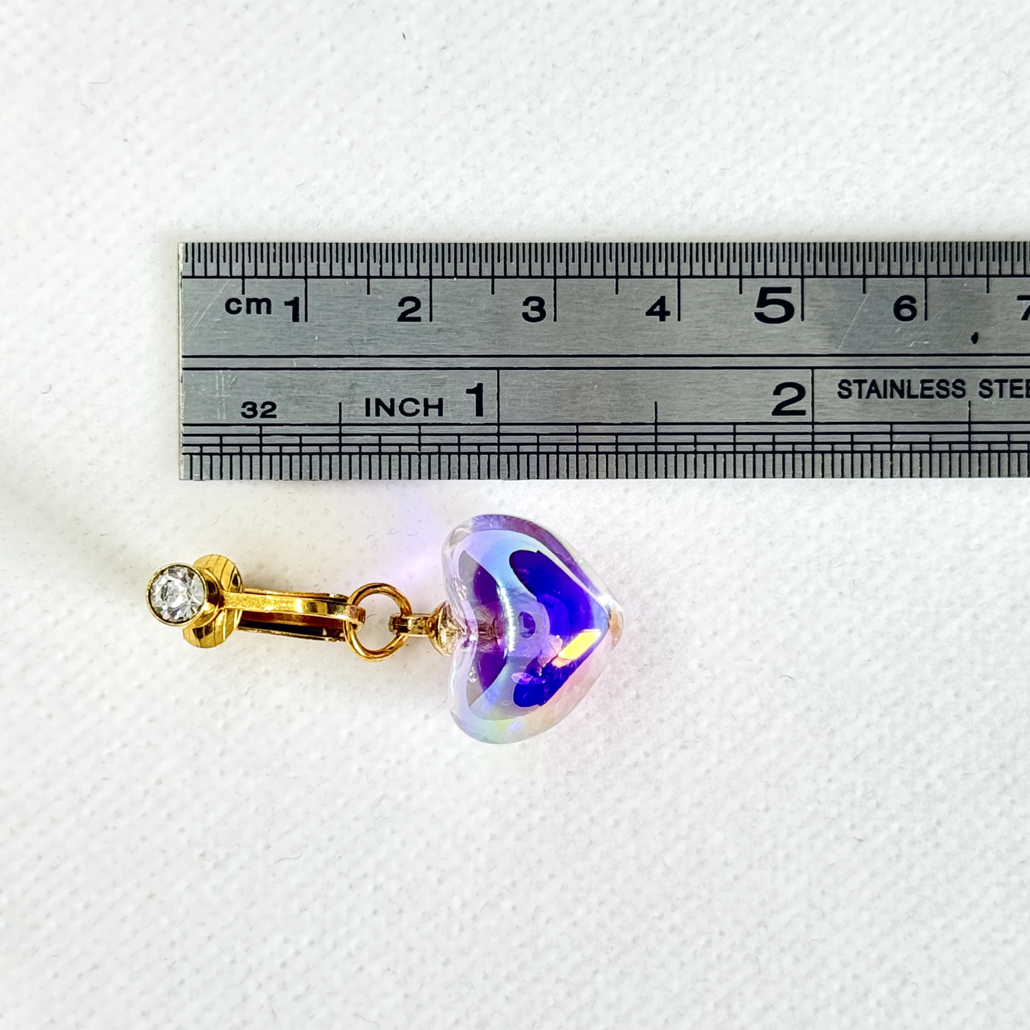Aurora Heart Faux Belly Button Jewelry