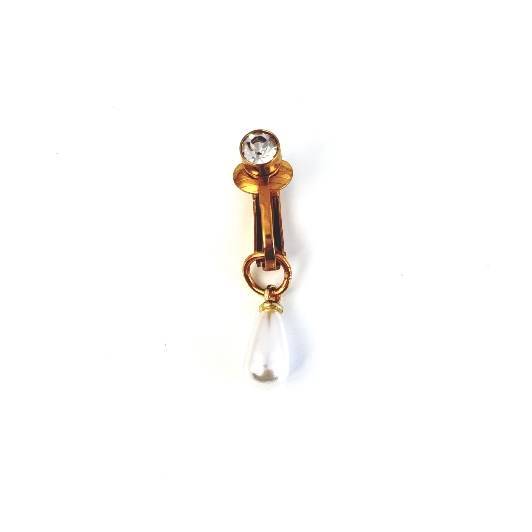 Adjustable pearl navel clip