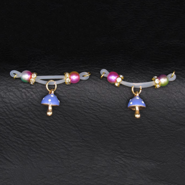  Mushroom Charms Nipple Piercings