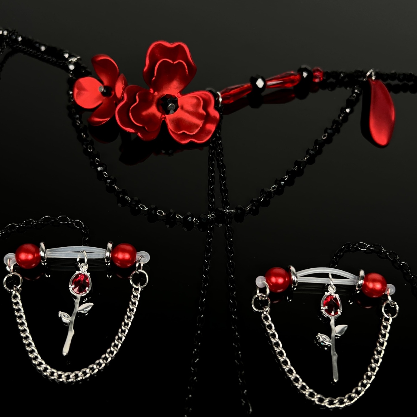 Crimson Blossom Luxe Trio