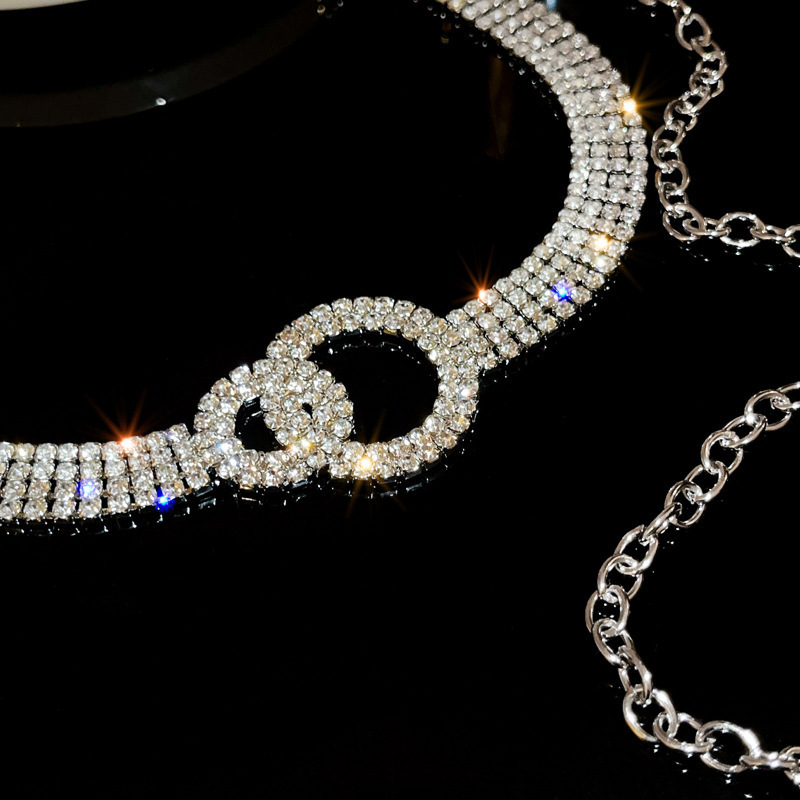 Silver Diamond Double-Link