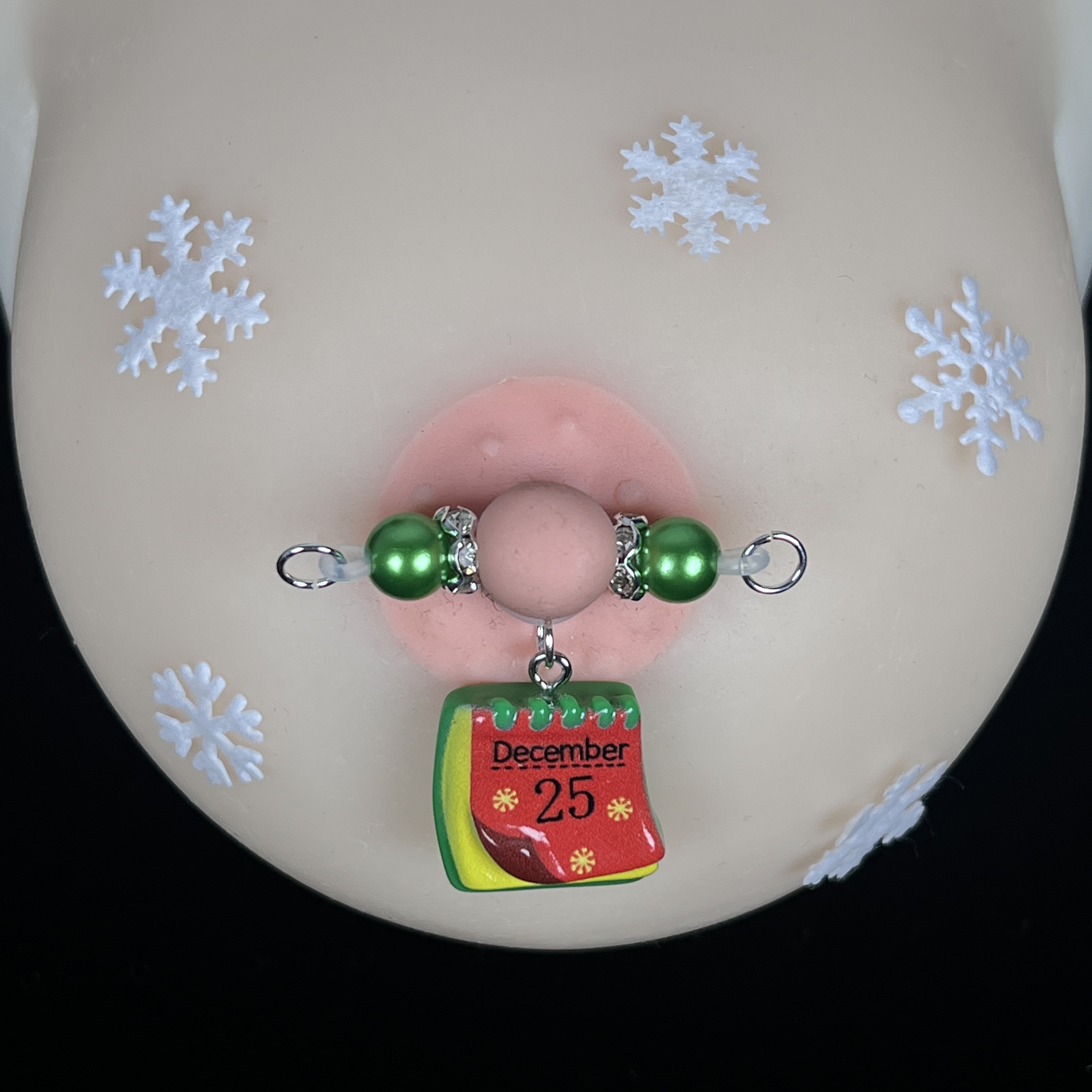 Festive Number Bead Resin Clips