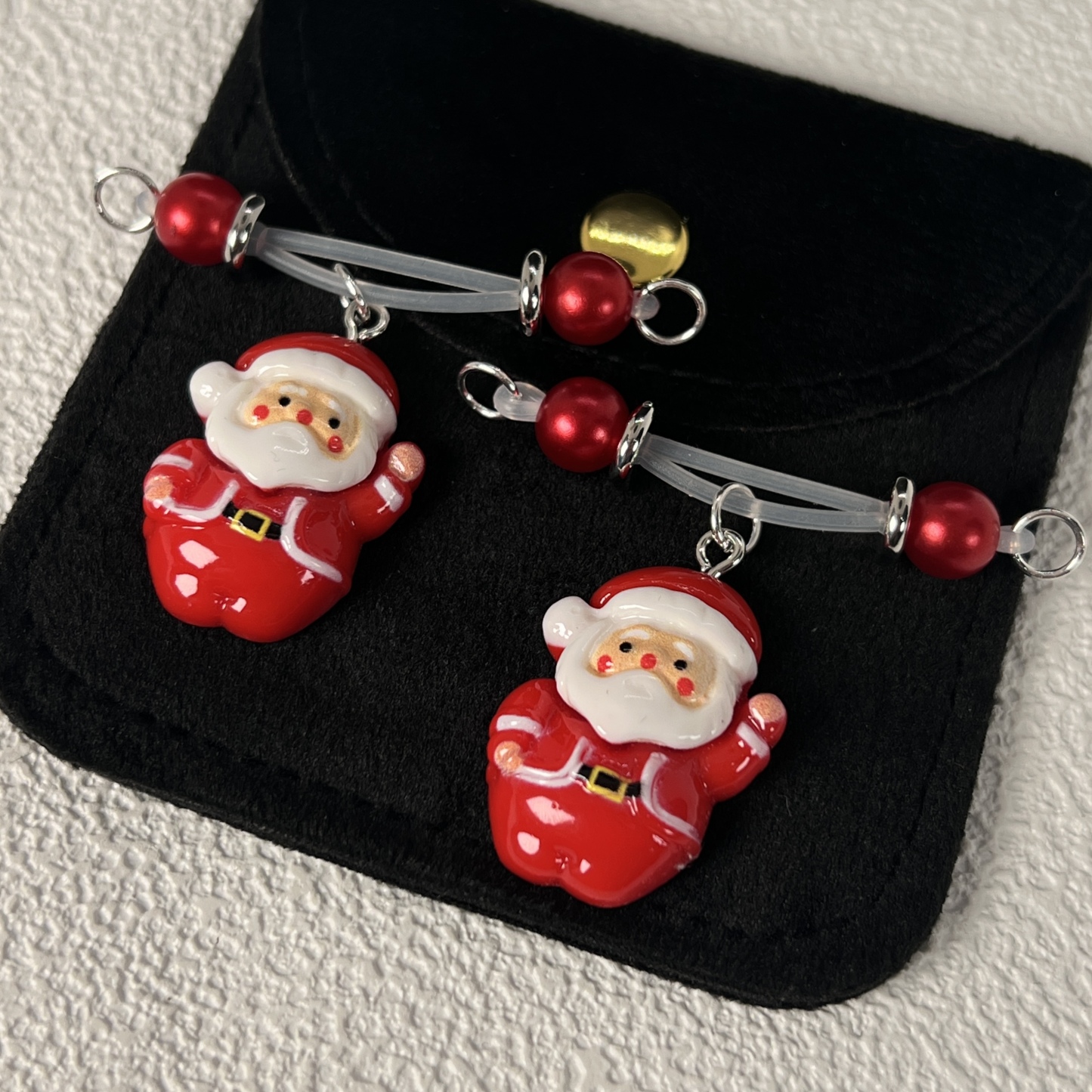 Jolly Santa Red Gem Nipple Clips