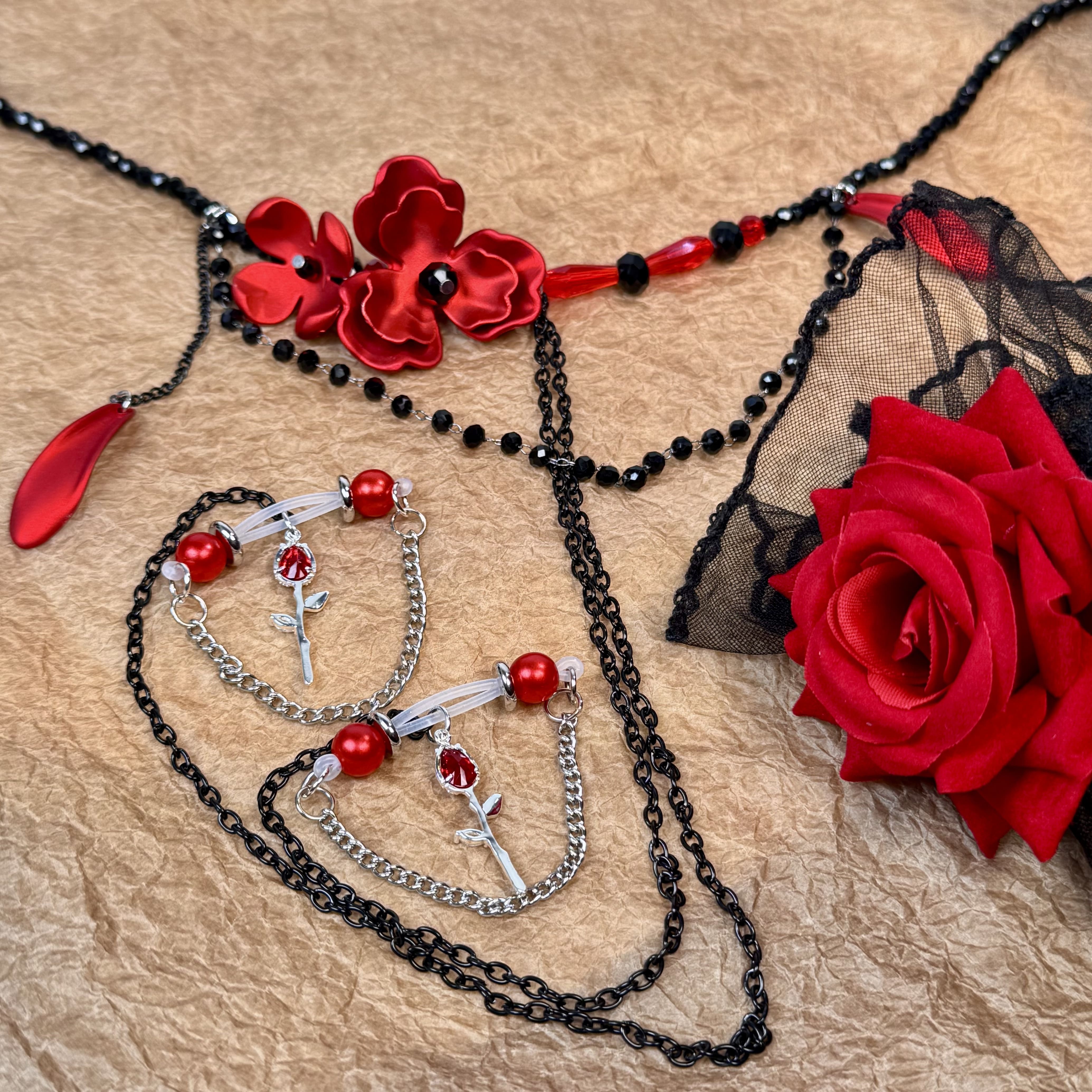 Crimson Blossom Luxe Trio