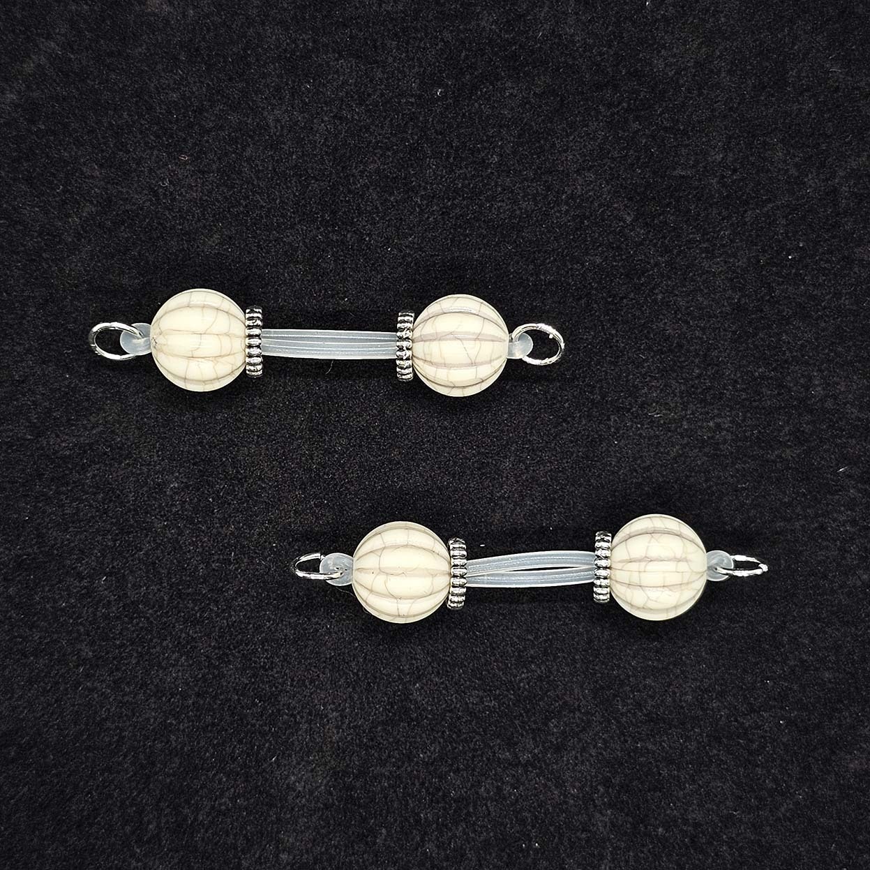 Ivory Sphere Clips