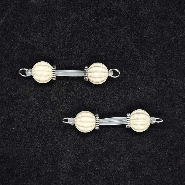 Ivory Sphere Clips