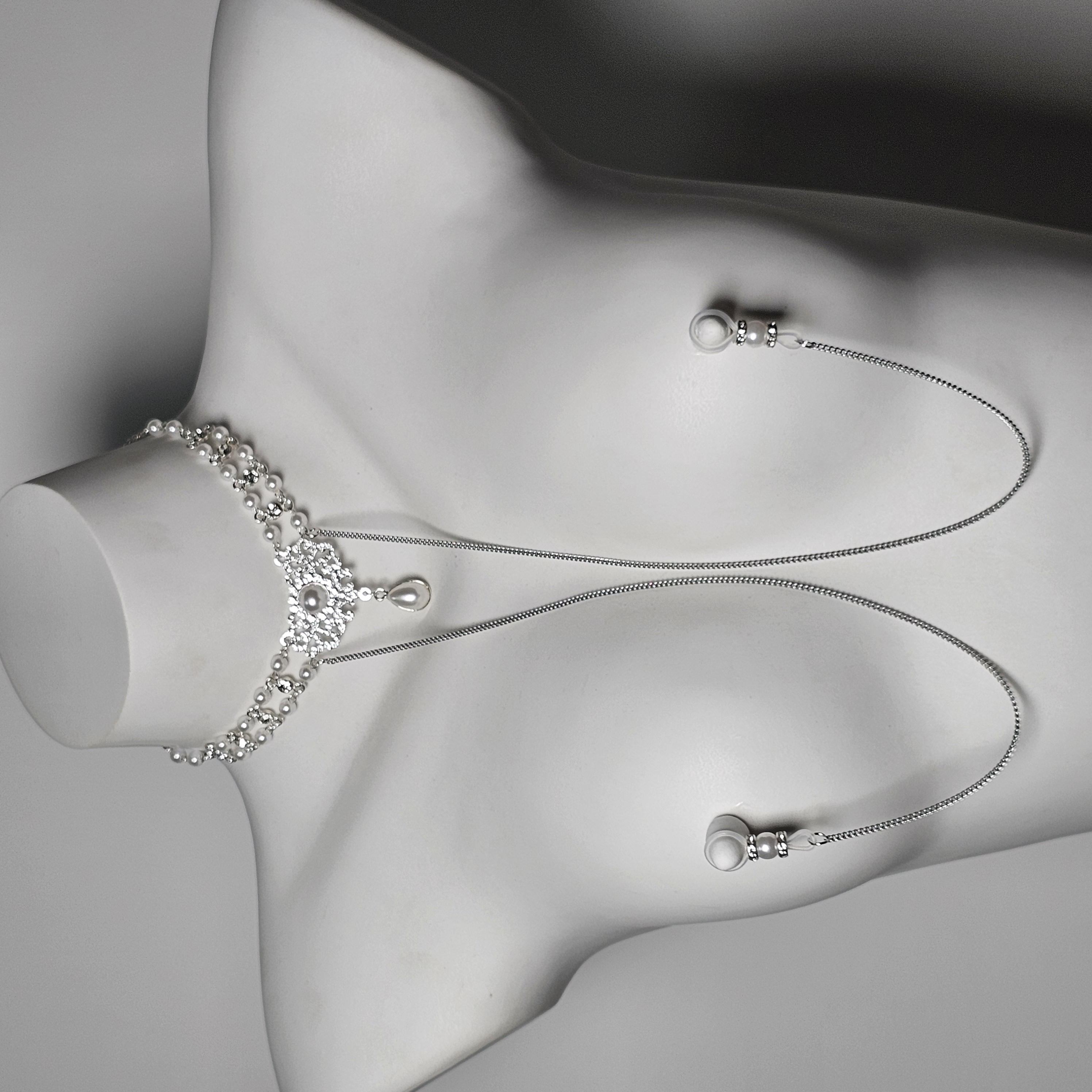 Pearl Nipple Clamp Necklace