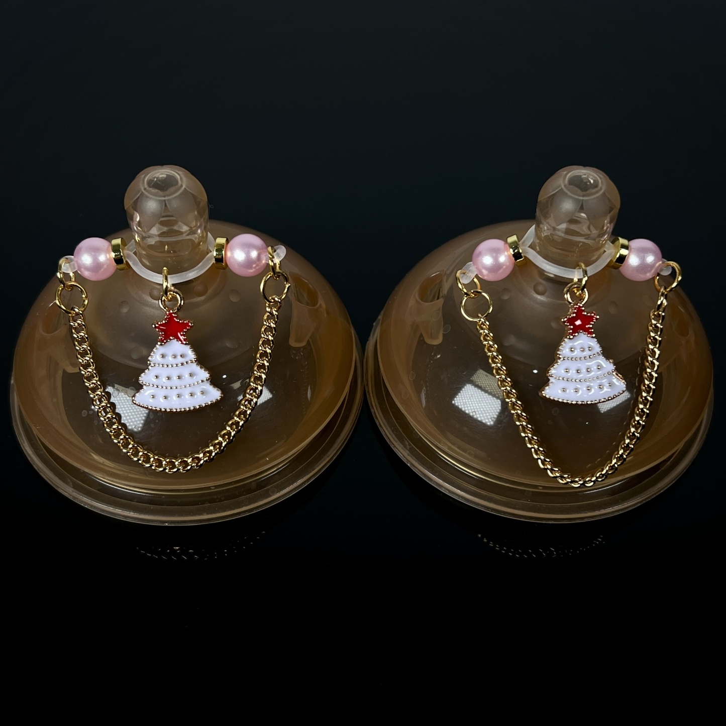 Winter Pearl Ornament Chain Clamps