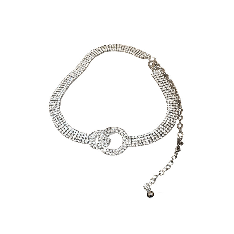 Silver Diamond Double-Link